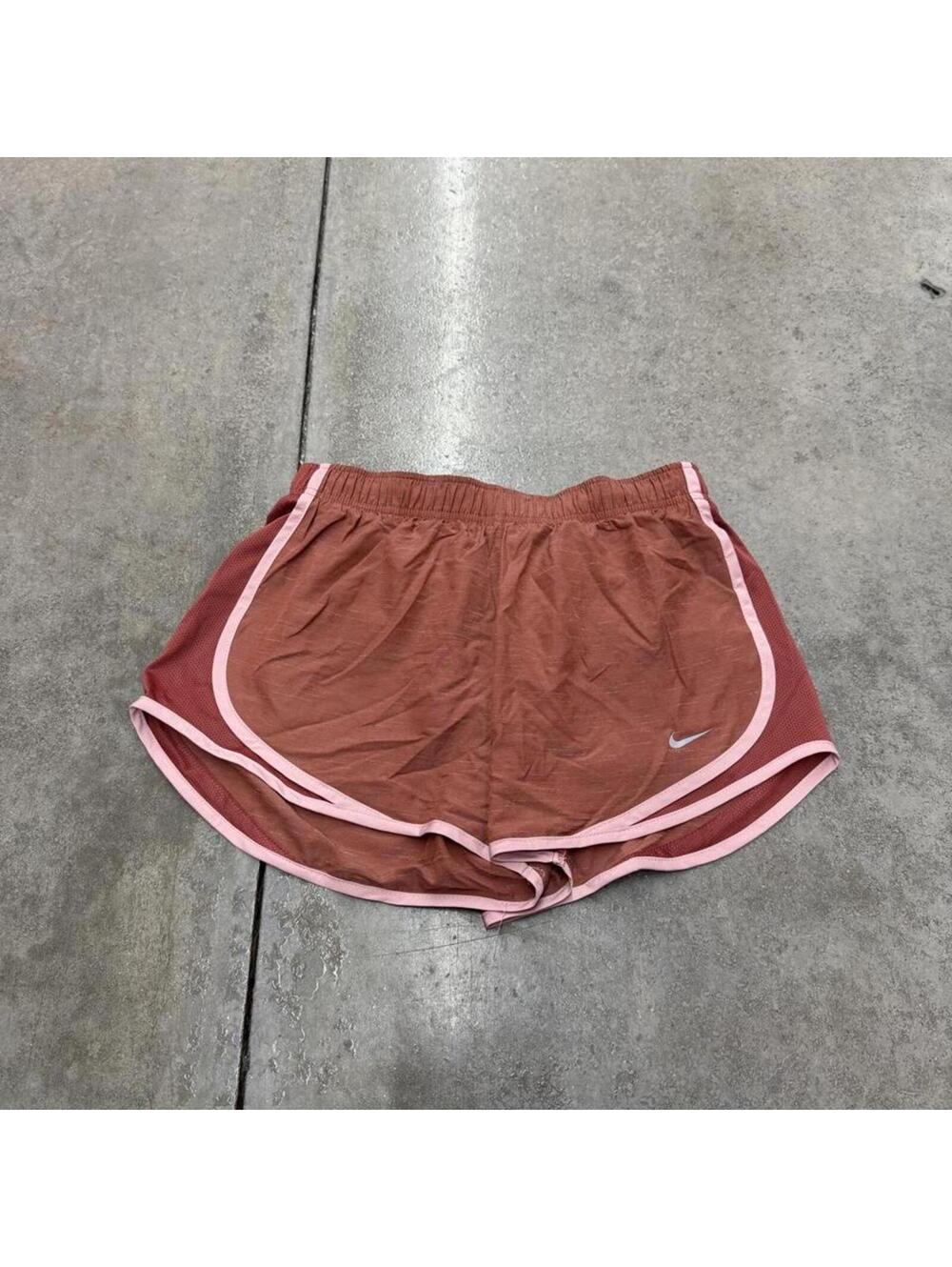 nike dri fit dark red and pink yoga running shorts size medium WOMENS